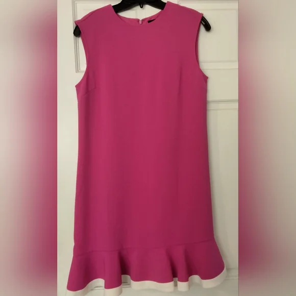 Victoria Beckham for Target | Dresses | Victoria Beckham Hot Pink Dress  With Ruffle Bottom Size Small | Poshmark